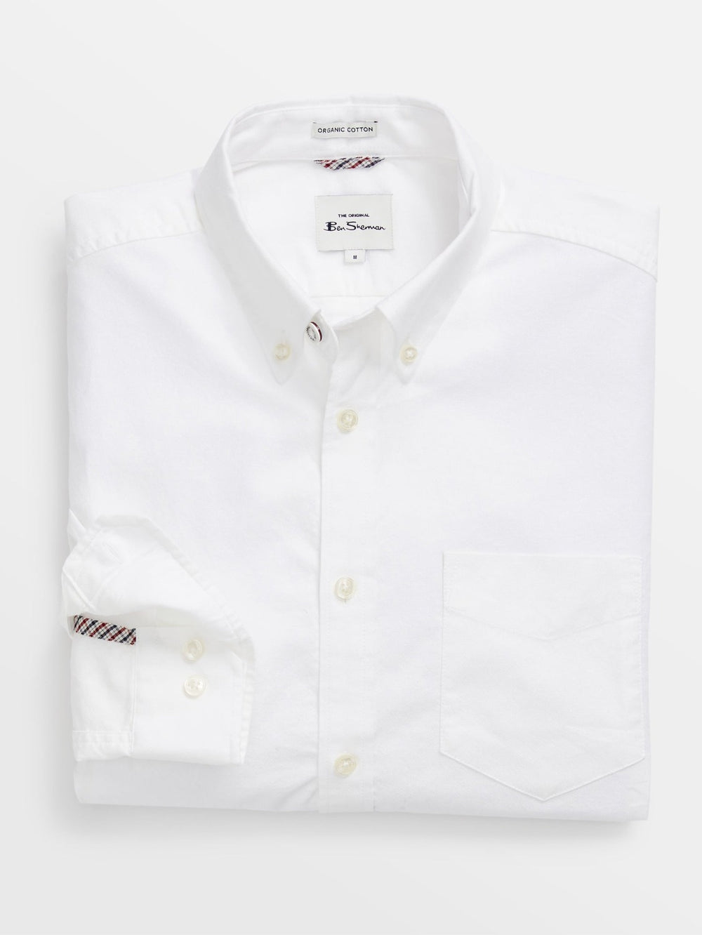 Chemises Ben Sherman Signature Organic Long-Sleeve Oxford Blanche | RTC-25038262